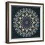 Fractal Mandala 12 blue-Delyth Angharad-Framed Giclee Print