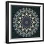 Fractal Mandala 12 blue-Delyth Angharad-Framed Giclee Print