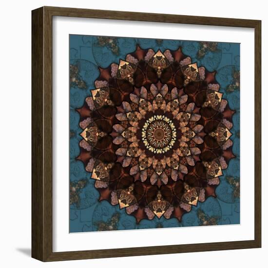 Fractal Mandala 9-Delyth Angharad-Framed Giclee Print