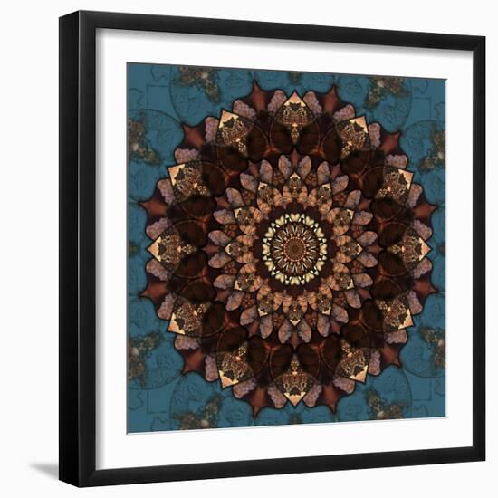 Fractal Mandala 9-Delyth Angharad-Framed Giclee Print