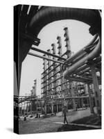 Fraction Plant Industry of Oil Refinery-Carl Mydans-Stretched Canvas