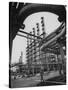 Fraction Plant Industry of Oil Refinery-Carl Mydans-Stretched Canvas