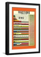 Fractions-null-Framed Art Print