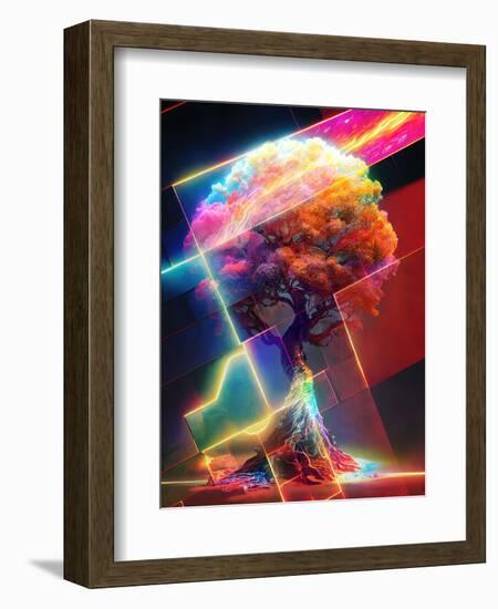 Fractured Tree-null-Framed Art Print