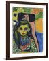 Fränzi in Front of Carved Chair, 1910-Ernst Ludwig Kirchner-Framed Giclee Print