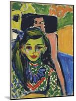 Fränzi in Front of Carved Chair, 1910-Ernst Ludwig Kirchner-Mounted Giclee Print