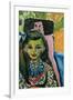 Fränzi in Front of Carved Chair-Ernst Ludwig Kirchner-Framed Premium Giclee Print