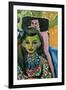 Fränzi in Front of Carved Chair-Ernst Ludwig Kirchner-Framed Premium Giclee Print