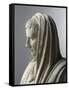 Fragment d'une statue: portrait d'Auguste en pontife-null-Framed Stretched Canvas