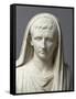 Fragment d'une statue: portrait d'Auguste en pontife-null-Framed Stretched Canvas