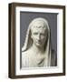Fragment d'une statue: portrait d'Auguste en pontife-null-Framed Premium Giclee Print