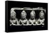 Fragment de fronton : frise d'apsara orantes-null-Framed Stretched Canvas