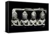 Fragment de fronton : frise d'apsara orantes-null-Framed Stretched Canvas