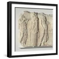 Fragment de la frise est du Parthénon. Vers 445-438 av J.-C.-null-Framed Giclee Print