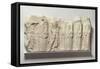 Fragment de la frise est du Parthénon. Vers 445-438 av J.-C.-null-Framed Stretched Canvas