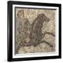 Fragment de mosaïque : cavalier galopant-null-Framed Giclee Print