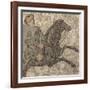 Fragment de mosaïque : cavalier galopant-null-Framed Giclee Print