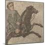 Fragment de mosaïque : cavalier galopant-null-Mounted Giclee Print