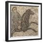 Fragment de mosaïque : cavalier galopant-null-Framed Premium Giclee Print