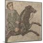 Fragment de mosaïque : cavalier galopant-null-Mounted Premium Giclee Print