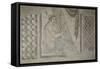 Fragment de mosaïque : harpiste-null-Framed Stretched Canvas