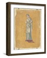 Fragment de peinture murale : Calliope, muse de la poésie épique-null-Framed Giclee Print