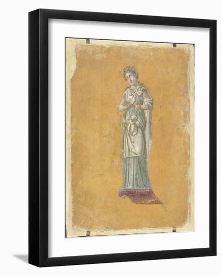 Fragment de peinture murale : Calliope, muse de la poésie épique-null-Framed Giclee Print