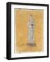 Fragment de peinture murale : Terpsichore, muse de la musique légère-null-Framed Giclee Print