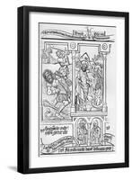 Fragment Facsimile of Page 28 of the Bible of the Poor, 1849-Cottard-Framed Giclee Print