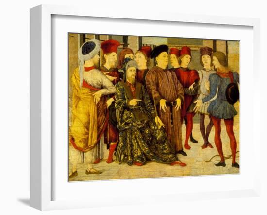 Fragment from a Cassone Panel 'Shooting at Father's Corpse', c.1462-Marco Zoppo-Framed Giclee Print