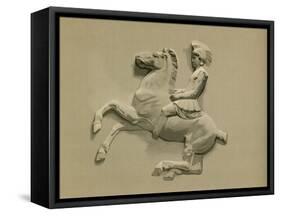 Fragment from the Parthenon Frieze-Spanish School-Framed Stretched Canvas