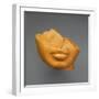 Fragment of a Queen's Face, C.1390–1336 BC (Yellow Jasper)-Egyptian 18th Dynasty-Framed Giclee Print