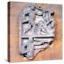 Fragment of a Roman Relief Showing Gladiators Fighting-null-Stretched Canvas