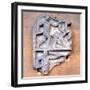 Fragment of a Roman Relief Showing Gladiators Fighting-null-Framed Photographic Print