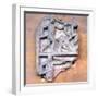 Fragment of a Roman Relief Showing Gladiators Fighting-null-Framed Photographic Print