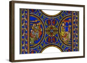 Fragment of a Stained Glass Window in Canterbury Cathedral, Canterbury, Kent, 1849-Hauger-Framed Giclee Print