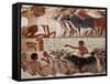 Fragment of a Tomb Painting Dating from Around 1400 BC from Thebes, Egypt, North Africa, Africa-Adam Woolfitt-Framed Stretched Canvas