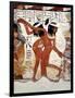 Fragment of a Wall Painting from the Tomb of Nabamun, From Thebes, 18th Dynasty, Around 1350 BCE-null-Framed Giclee Print