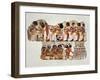 Fragment of a Wall Painting from the Tomb of Nabamun, From Thebes, 18th Dynasty, Around 1350 BCE-null-Framed Giclee Print