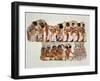 Fragment of a Wall Painting from the Tomb of Nabamun, From Thebes, 18th Dynasty, Around 1350 BCE-null-Framed Giclee Print