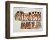 Fragment of a Wall Painting from the Tomb of Nabamun, From Thebes, 18th Dynasty, Around 1350 BCE-null-Framed Giclee Print