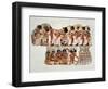 Fragment of a Wall Painting from the Tomb of Nabamun, From Thebes, 18th Dynasty, Around 1350 BCE-null-Framed Giclee Print