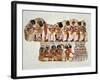 Fragment of a Wall Painting from the Tomb of Nabamun, From Thebes, 18th Dynasty, Around 1350 BCE-null-Framed Giclee Print