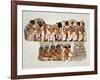 Fragment of a Wall Painting from the Tomb of Nabamun, From Thebes, 18th Dynasty, Around 1350 BCE-null-Framed Giclee Print