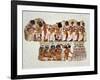 Fragment of a Wall Painting from the Tomb of Nabamun, From Thebes, 18th Dynasty, Around 1350 BCE-null-Framed Giclee Print