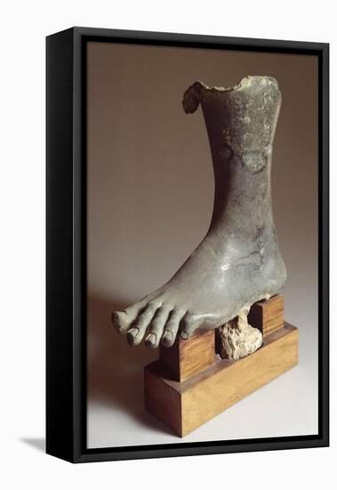 Fragment of Large Bronze Statue, Detail of the Feet-null-Framed Stretched Canvas