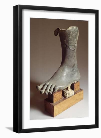 Fragment of Large Bronze Statue, Detail of the Feet-null-Framed Giclee Print