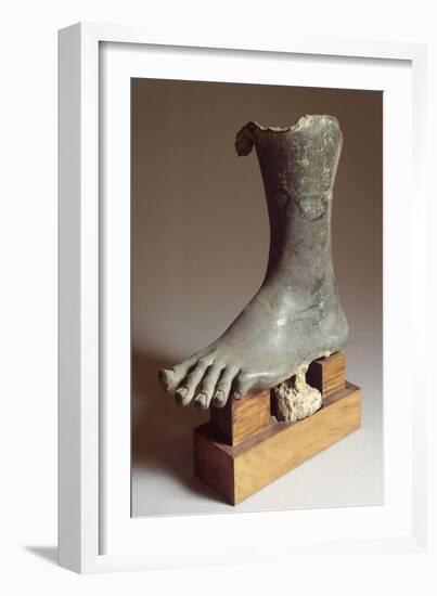 Fragment of Large Bronze Statue, Detail of the Feet-null-Framed Giclee Print