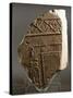 Fragment of Relief Depicting Naos with Grooved Crown Surmounted by Band of Stars-null-Stretched Canvas