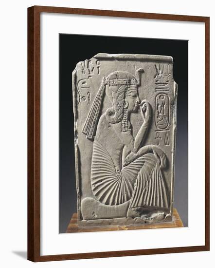 Fragment of Relief Depicting Ramses Ii as a Child Sucking His Finger-null-Framed Giclee Print